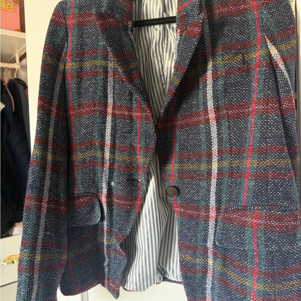 Zane Dickey Jacket by Veronica Beard plaid 12 - Picture 2 of 2